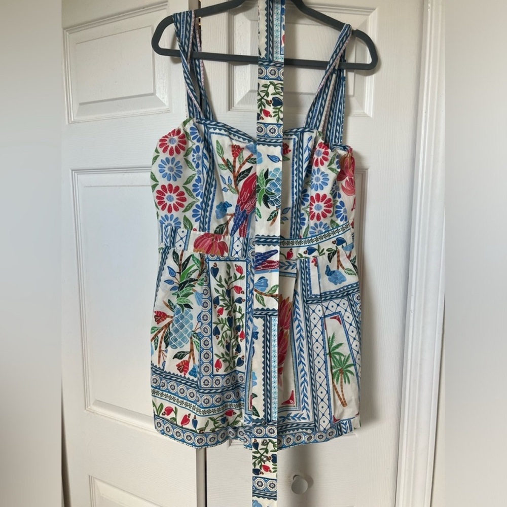 FARM Rio Multicolor Patchwork Floral Print Romper - Picture 3 of 8